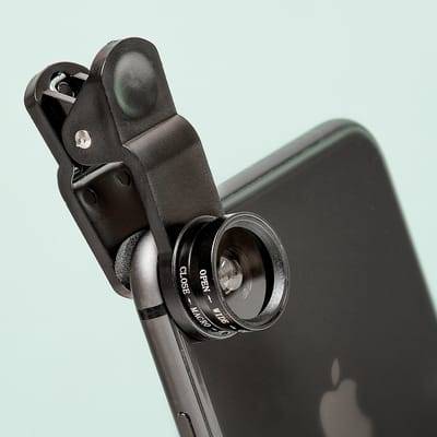 Kikkerland Cameralens voor smartphone – Set van 3 – Smartphoneaccessoires – Fotograferen - Telefoonlens - Kadotip