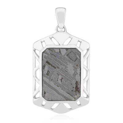 Cavill - Zilveren Hanger - 925 Sterling Zilver - Aletai Meteoriet 4,505 ct - Achthoekig Uniek Robuust - Heren Dames Sieraad 38x19 mm