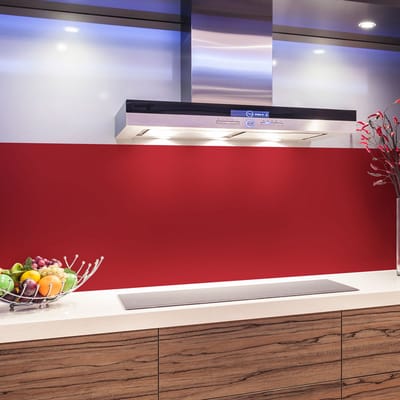 Decoratieve vinyl zelfklevende rol per meter - Wasbare waterdichte sticker voor muren, keukens en meubels - 60 cm x 40 m - Kersenrood