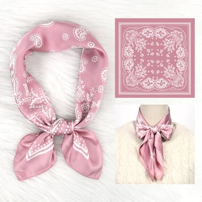Dames Sjaal - Sjaals - Stola - Vierkante doek - Elegant Stijlvol Dames haar sjaal - Satijn zijde - Hals sjaaltje - Sjaaltje Satijn - Neksjaaltje - Omslagdoek Modesjaals - Neksjaal - Dames Halsdoek -Dame -31，70*70CM