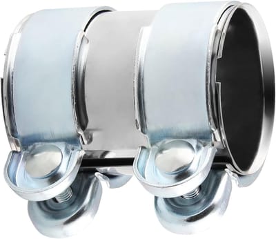Exhaust Pipe Clamp 55 mm x 95 mm - Roestvrijstalen Klem voor Auto Uitlaatverbinding, Geluiddempende Klem, Duurzaam en Betrouwbaar