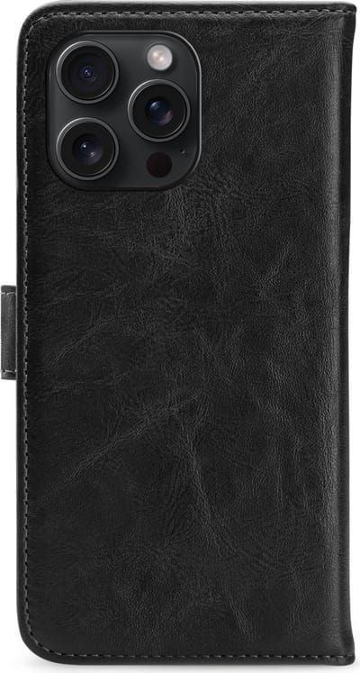 My Style Telefoonhoesje geschikt voor Apple iPhone 15 Pro Max Hoesje | My Style Flex Wallet Bookcase Portemonnee | Pasjeshouder voor 3 Pasjes | Telefoonhoesje voor Pinpas / OV Kaart / Rijbewijs - Zwart
