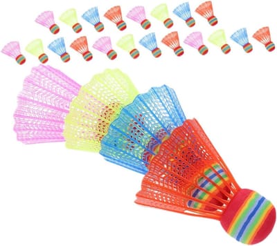 Badmintonshuttles 24 Stuks - Schuim shuttles - Buiten sporten - Oversized kop - 8x6x6 CM - Diverse kleuren