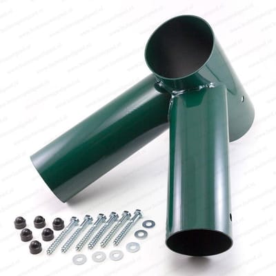Hoekverbinding Schommel schuin rond 100/80 groen + Bevestigingsmateriaal