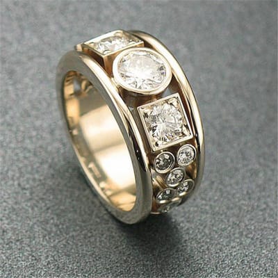 Argent Sterling Zirconium Cubique Géométrique Luxe Tendance Bague pour Doigt Féminin Accessoires Port Quotidien Fête Bijoux Modernes 9