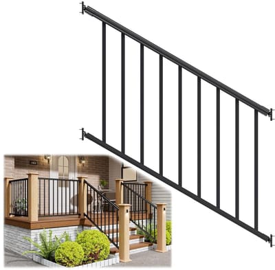 Veranda Reling Kit - Dek Leuning Systeem - Veilig Buiten Leven - Duurzaam Aluminium - 12 Meter - Zwart