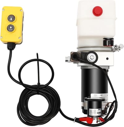 Hydraulische Aggregaat - Elektrische Pomp - Kiepaanhanger Hefen - Koperen Motor - 1.5L Tank - Zwart