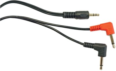 3,5mm Jack stereo audio vliegtuigadapter kabel - haaks / zwart - 1 meter