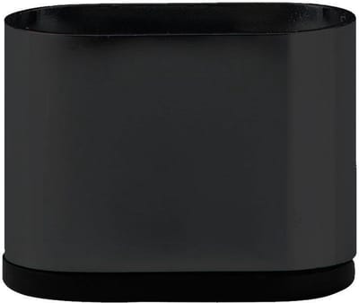 Stalen meubelpoot zwart ovaal 6 bij 3 cm en hoogte 5 cm - Set van 4 stuks