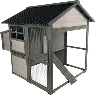 Flamingo Cottage Zivo - Kippenhok Kip - Kippenhok Met Ren Zivo Cottage 328x113x121cm - 1st - 137637 - 1st