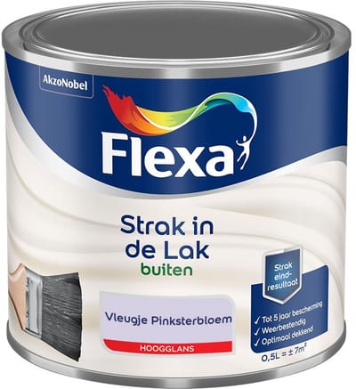 Flexa - Strak In De Lak Buitenlak Hoogglans - Vleugje Pinksterbloem - Mengverf - 500 Ml