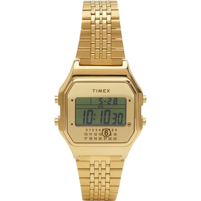 Timex T80 MM6 Maison Margiela TWG067500 Horloge - Staal - Goudkleurig - Ø 31.5 mm
