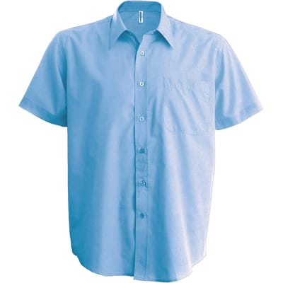 Herenoverhemd 'Ace' korte mouwen merk Kariban Hemelblauw maat 3XL