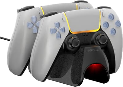 Oplaadstation geschikt voor PS5 DualSense Controllers - Dual Charge - Draadloze Oplader - Voor Slim, Disc, Pro, Digital Edition - Zwart