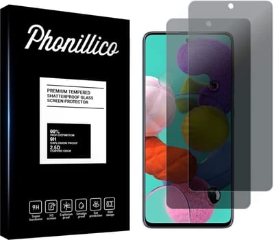 Screenprotector privacy voor Samsung Galaxy A51 - 2 stuks Beschermglas Privacy Glas van glazen schermbeschermfolie