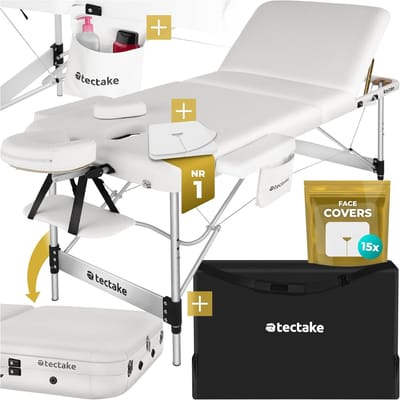 3 Zones Massagetafel - Behandeltafel met Draagtas - 5 cm Vulling - Aluminium Frame - 230 kg Draagvermogen - Verkrijgbaar in Diverse Kleuren en Afmetingen