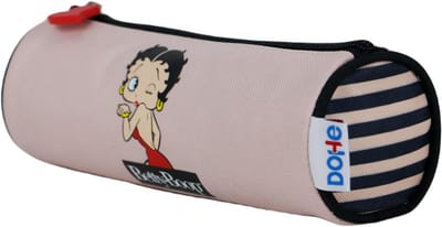 Ronde Pennenhouder met Ritssluiting voor Schoolbenodigdheden, Duurzaam Polyester, Roze