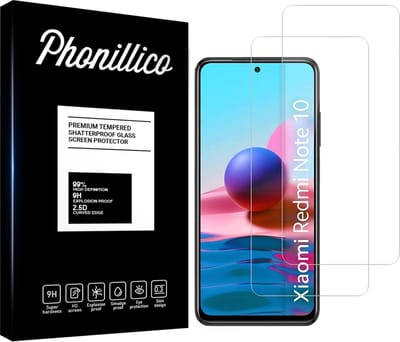 Screenprotector voor Xiaomi Redmi Note 10 4G - 2 stuks Beschermglas van glas Transparante glazen schermbeschermfolie