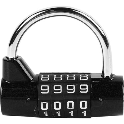 Cadenas à combinaison haute sécurité réinitialisable portable à 4 chiffres pour casier de salle de sport scolaire, boîte à outils