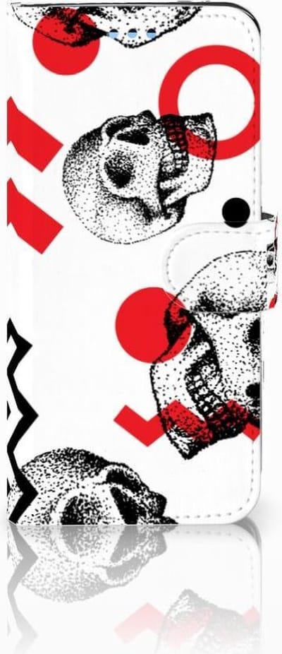 Telefoonhoesje met Naam Samsung Galaxy S9 Skull Red