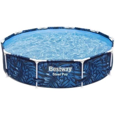Bovengrondse opblaasbare zwembad BESTWAY - Steel Pro™ - 305 x 66 cm - Rond blauw