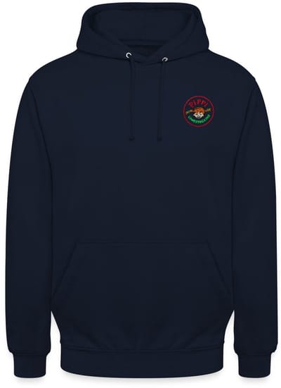 Pippi Langkous Rond Logo Borduurwerk Hoodie Unisex