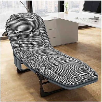 Opvouwbaar campingbed - Loungestoel Slaapwieg - Ontspannen Buiten - 5-standen verstelbaar - 200cm Lengte - Grijs