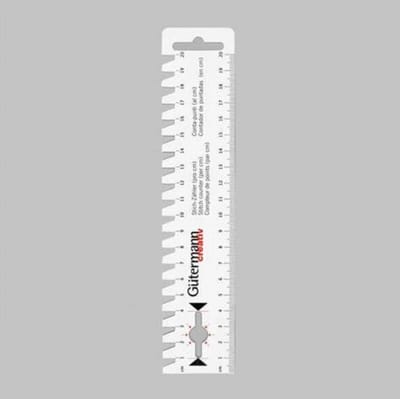 Gutermann handmaat - 22x4,5cm liniaal - wit - metermaatje - zoommaatje