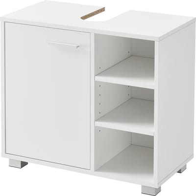 Wastafelonderkast badkamermeubel 55,6x60x31 cm wit