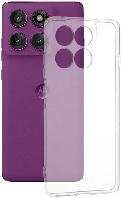 Hoesje geschikt voor Motorola Edge 60 Pro - Techsuit Clear Silicone Back Cover - Transparant