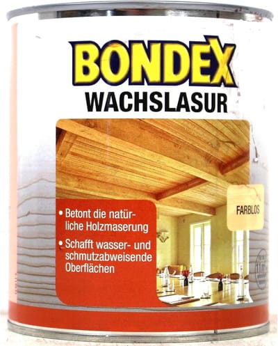 Bondex 352672 Wax glaze lichtbruin 0,25 L voor 3,5 m² - Houtwas benadrukt de natuurlijke houtnerf - water- en vuilafstotende oppervlakken