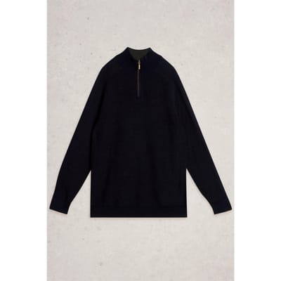 White Stuff Pentire Half Zip Dark Navy Taglia: L | Maglioni a maglia Outlet | Uomo | Blu
