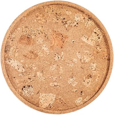 ZICZAC - Dienblad - QUERCO - 100% kurk - Vlek- en waterafstotend - Rond - 36cm - Rock