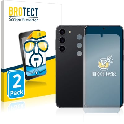 BROTECT - Screenprotector voor Samsung Galaxy S23 Plus (Voor+Camera) - Folie Beschermfolie transparant 2 Stuks