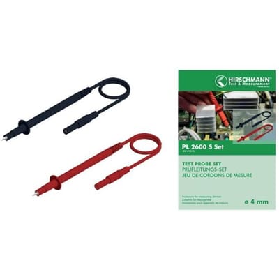 Hirschmann Test & Measurement PL 2600 S SET Veiligheidsmeetsnoerenset Banaanstekker 4 mm Testpunt 1.00 m Zwart, Rood 1 stuk(s)