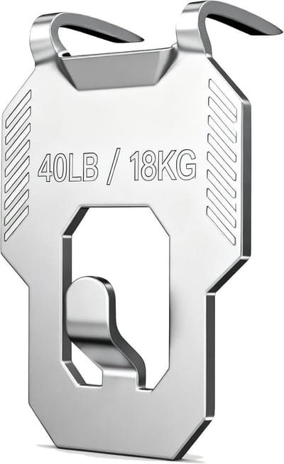 SnelShoppen - 20 Stuks Heavy Duty Droogwandhaken - 18kg Draagkracht - Eenvoudig zonder Boren & Gereedschap - Beschadigingsvrije Ophangsystemen voor Sc