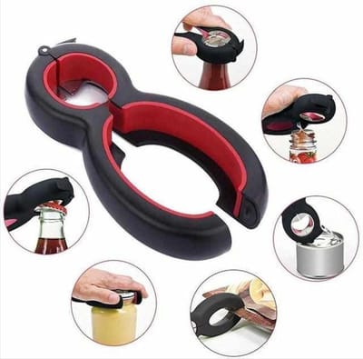 CHPN - Opener - 6-in-1 - Multifunctionele opener - Keukentool - Pot opener - Flesopener - Blikopener - Universeel - Keukengereedschap