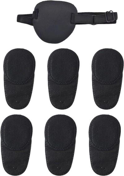 Dailygoods- Verduisteringsoogmasker - 6 Stuks Kinderen - Draagbaar Oogmasker - Herbruikbaar - Lichtblokkerend - Zacht Materiaal - 40-57 cm Verstelbaar