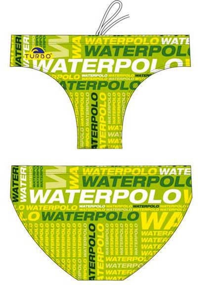 Turbo Text Zwemslip Groen S Man