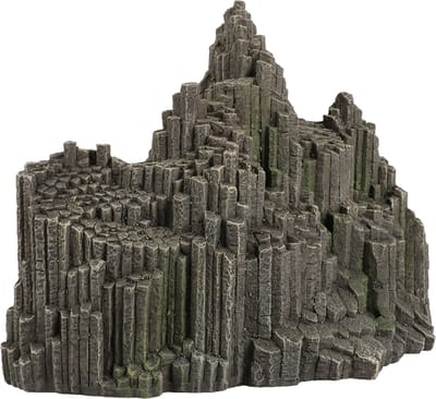 Aqua Della - Aquariumdecoratie - Vissen - Lava Crack Rots L - 27,5x14,5x20,4cm Grijs - 1st