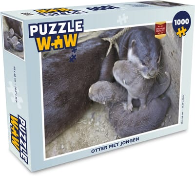 Puzzel Otter met jongen - Legpuzzel - Puzzel 1000 stukjes volwassenen