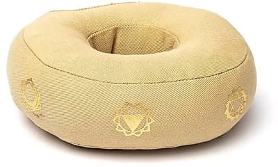 Klankschaalkussen 7 chakra’s beige S – 13 cm x 5 cm