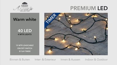 Anna's Collection kerstverlichting - warm wit - met dimmer - 400 cm - voor buiten en binnen - Boomverlichting