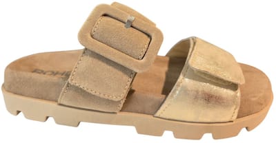 Rohde 6313 29 Slippers Beige en Goud Leer en Suede Dames - Goud - 37