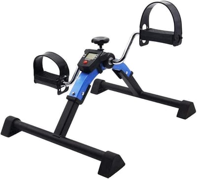 Oefenfiets Mini - Hometrainer Benen - Revalidatie Training - LCD Monitor - Compact Ontwerp - Zwart