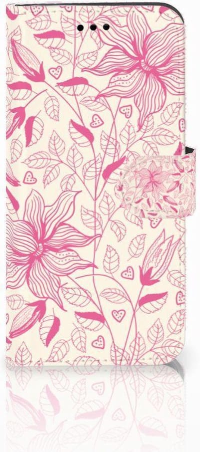 Boekhoesje voor Huawei P10 Lite Hoesje Pink Flowers