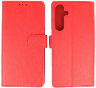 Zakelijke Book Case Telefoonhoesje - Portemonnee Hoesje - Geschikt voor de Samsung Galaxy S24 Plus - S25 Plus - Rood