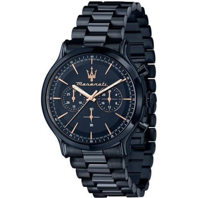 Maserati Successo Lifestyle Blue Edition Chronograaf Roestvrij Staal Blauwe Wijzerplaat Quartz R8873618032 100M Herenhorloge blauw