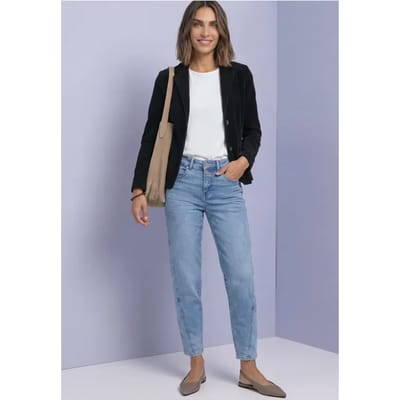 Corduroyblazer met reverskraag en knopen