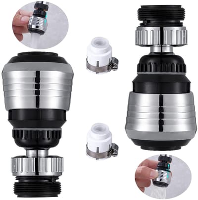 Dailygoods- Kraanverlenging Hoogwaardig ABS - Kraan Beluchter - Draaibare Kraan - Waterbesparende Kraan - 2 Stuks - Eenvoudige Installatie - Kraanfilter